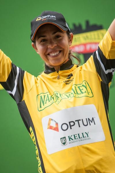 Carmen Small (Optum Pro Cycling p/b Kelly Benefit Strategies) won the TT and claimed the leader's jersey.