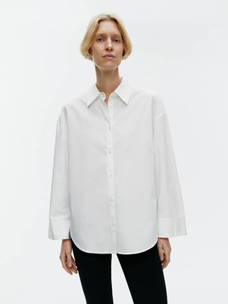 Relaxed Poplin Shirt - White - Arket Gb