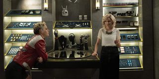 Kristen Stewart and Elizabeth Banks in Charlie's Angels