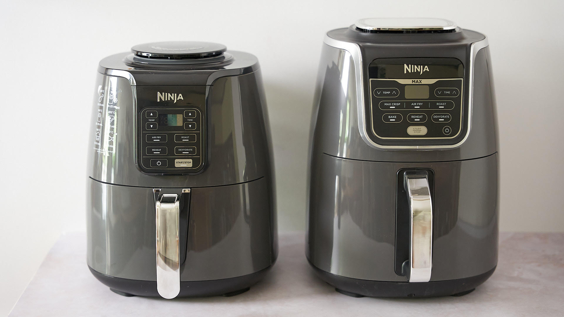 Comparing the size of the Ninja Air Fryer AF100UK and Ninja Air Fryer MAX AF160UK