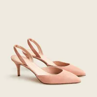 J. Crew, Colette slingback pumps in suede ($192.50)