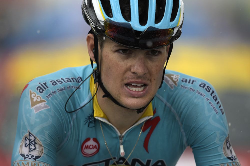 Jakob Fuglsang finished second during stage 12.