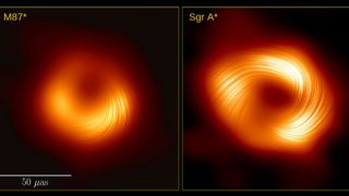 A comparison between the magnetic fields of black holes Sagittarius A* and M87