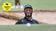 Jon Rahm looks on in the background at LIV Golf Adelaide 2026