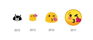 The evolution of Android's emoji, per Emojipedia.
