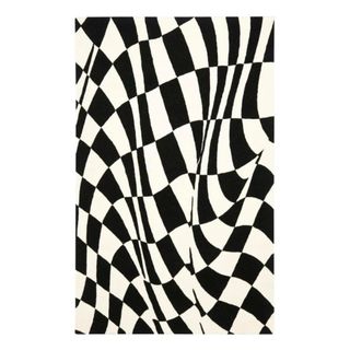 Black and white rug cut out 