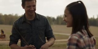 Hawkeye and Daughter from Avengers: Endgame trailer