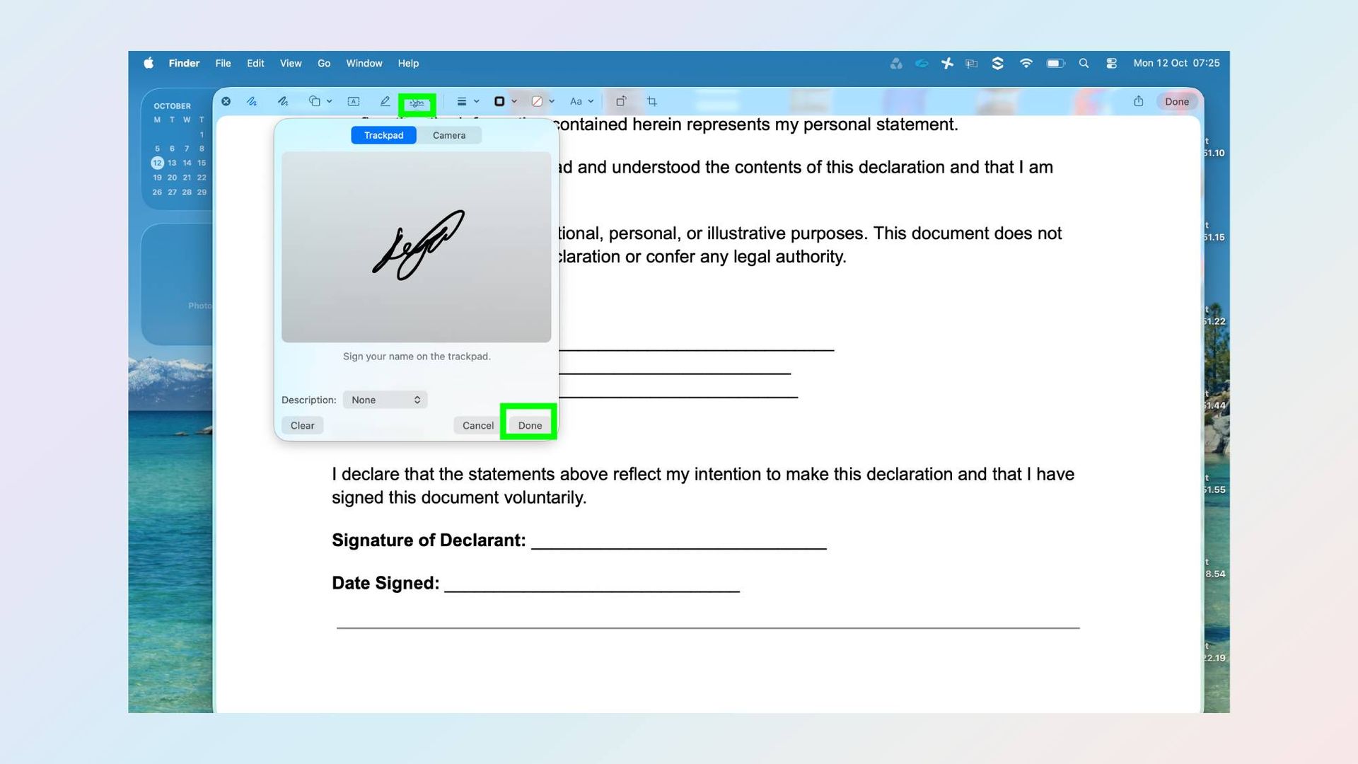 How to sign Mac PDF in Preview