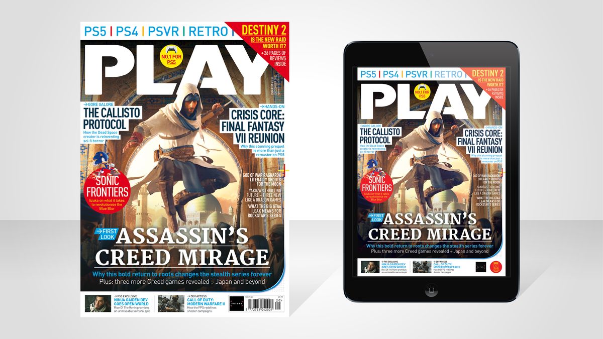 Assassin's Creed Mirage leaps onto PLAY's cover