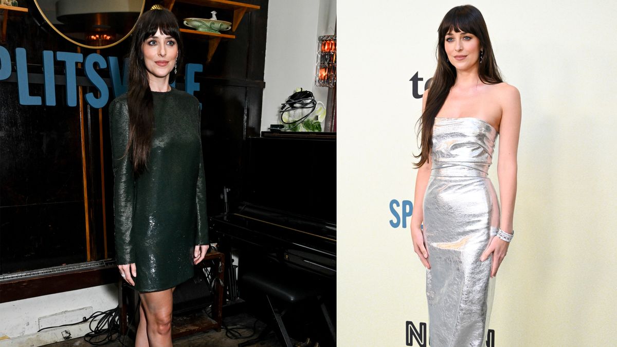 Dakota Johnson Wore a Completely Backless Mini In This Better-Than-Black Color to the Splitsville After-Party