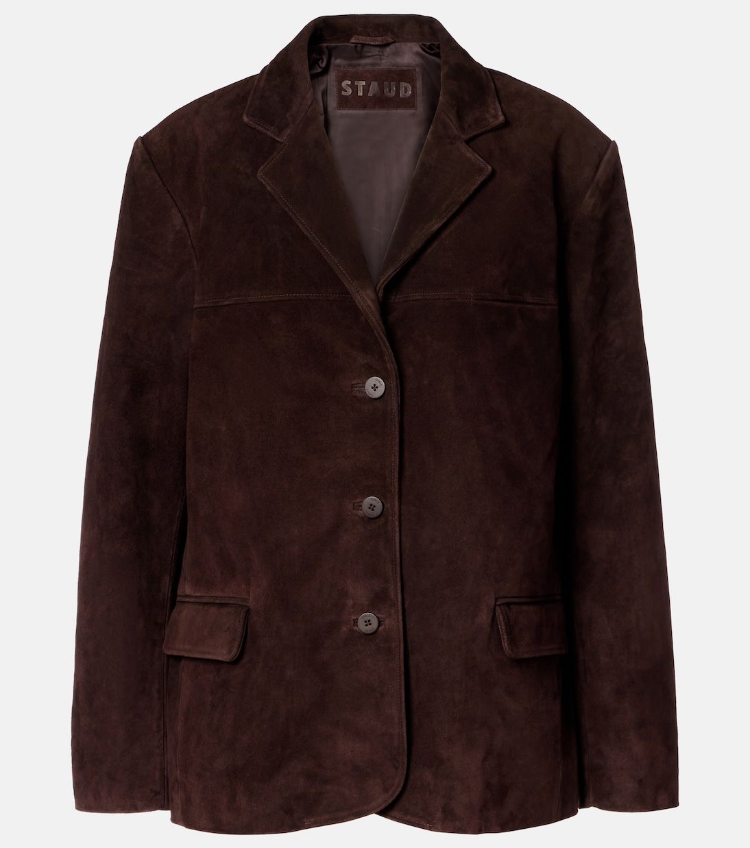 Corrine Suede Jacket in Brown - Staud