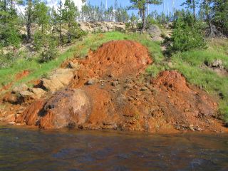 A Chocolate Pots hot spring sampling site in Yellowstone National Park.