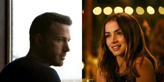 Side-by-side promotional images of Ben Affleck and Ana De Armas