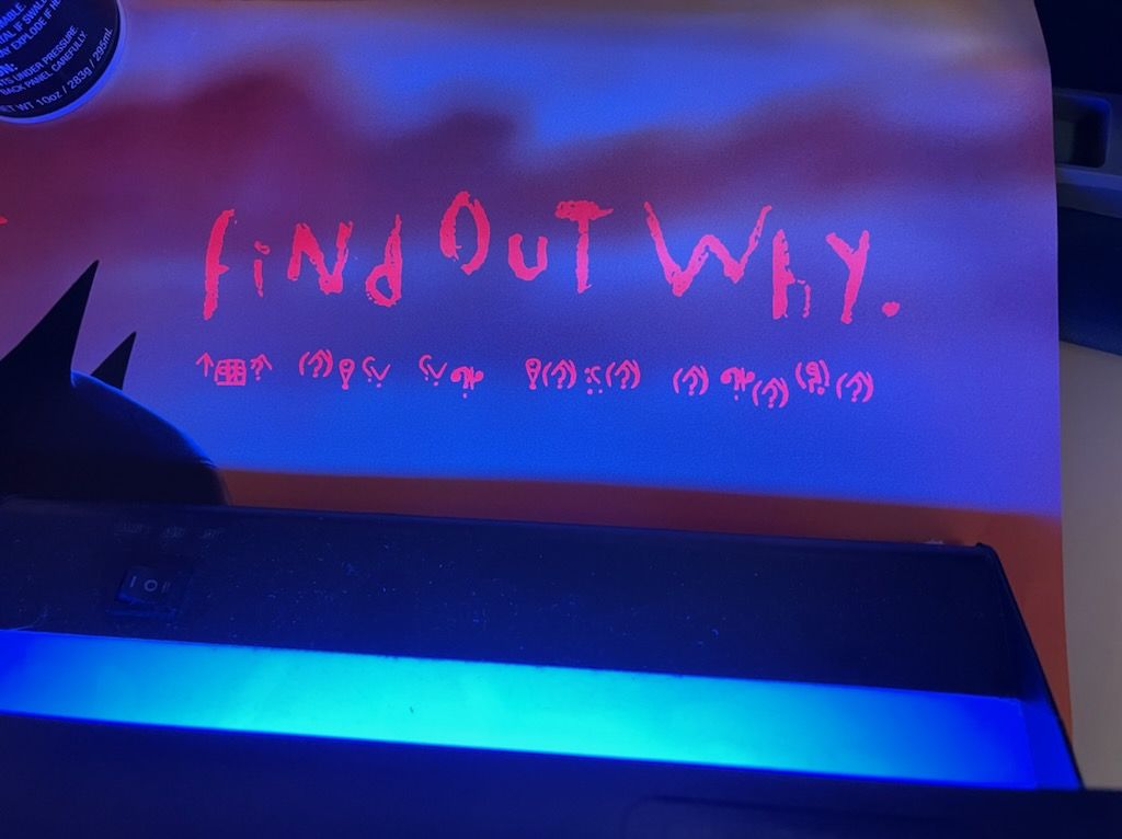 Batman poster messages