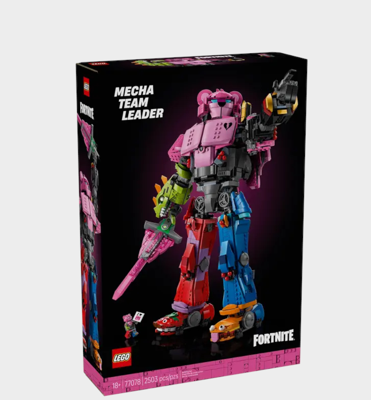Lego Mecha Team Leader box on a plain background