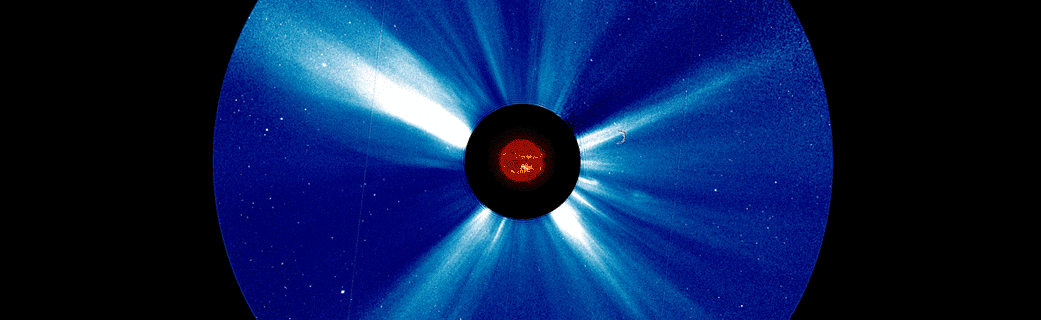 A coronal mass ejection erupts from the sun, sending powerful particles toward the STEREO probe on July 23, 2012.