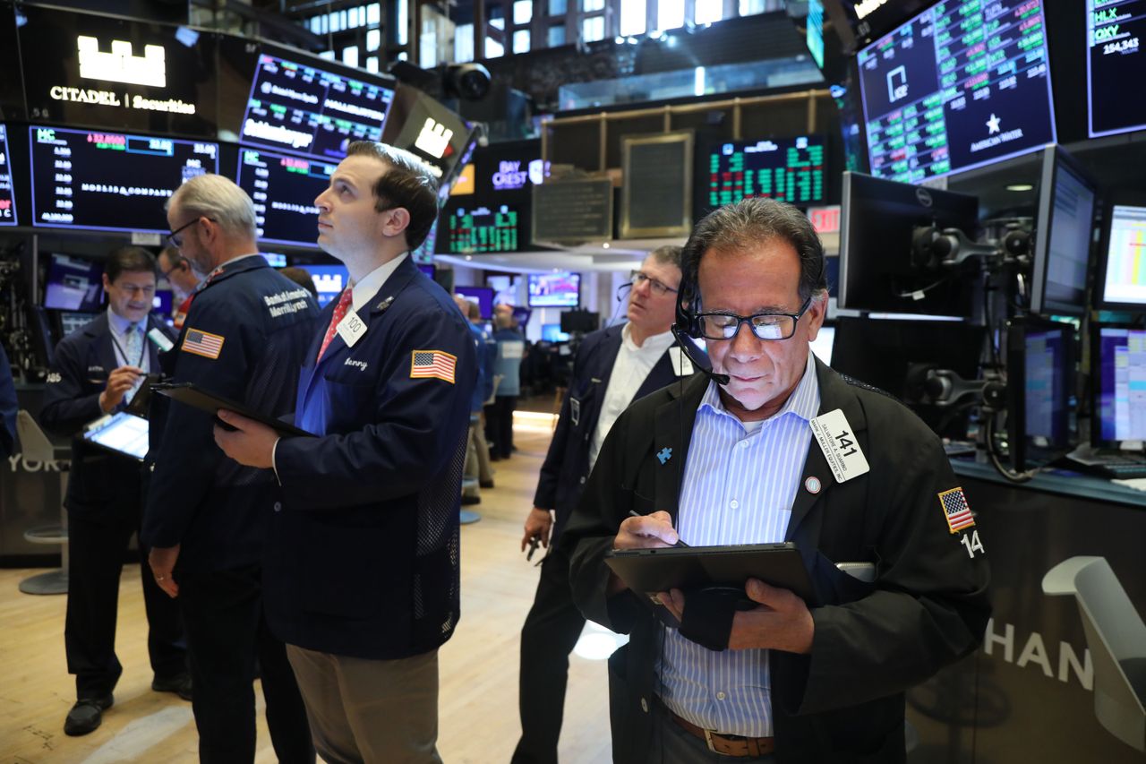 Traders at the New York Stock Exchange.