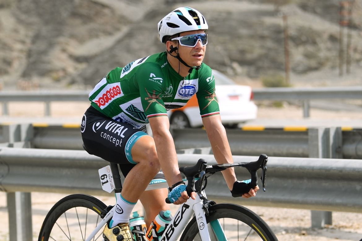 Bryan Coquard in the points jersey