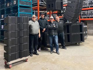 The PK Sound team welcoming a new distributor.