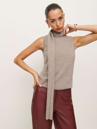 Elena Cashmere Scarf Tank