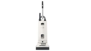 A white SEBO vacuum on a white background