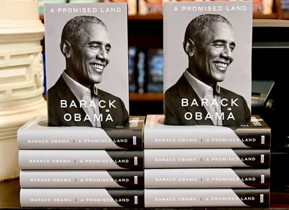 Copies of Barack Obama's new book.