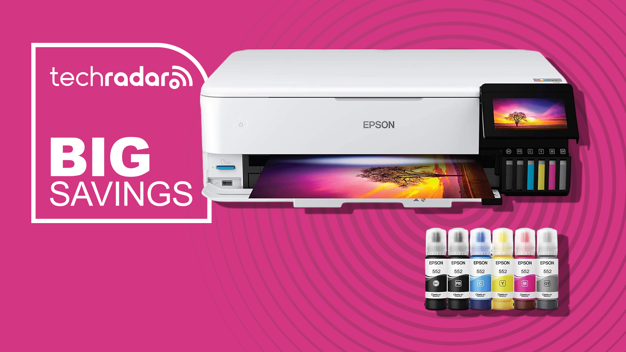 Epson EcoTank Photo ET-8550 Wireless Wide-Format All-in-One Tank Printer