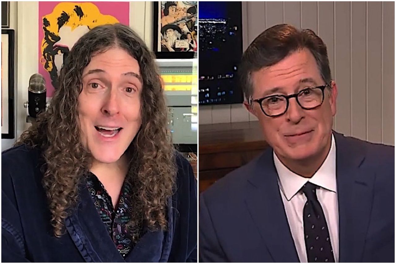 Weird Al and Stephen Colbert