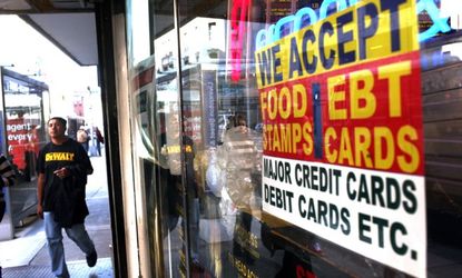 About 15 percent of the country receives food-stamp benefits.