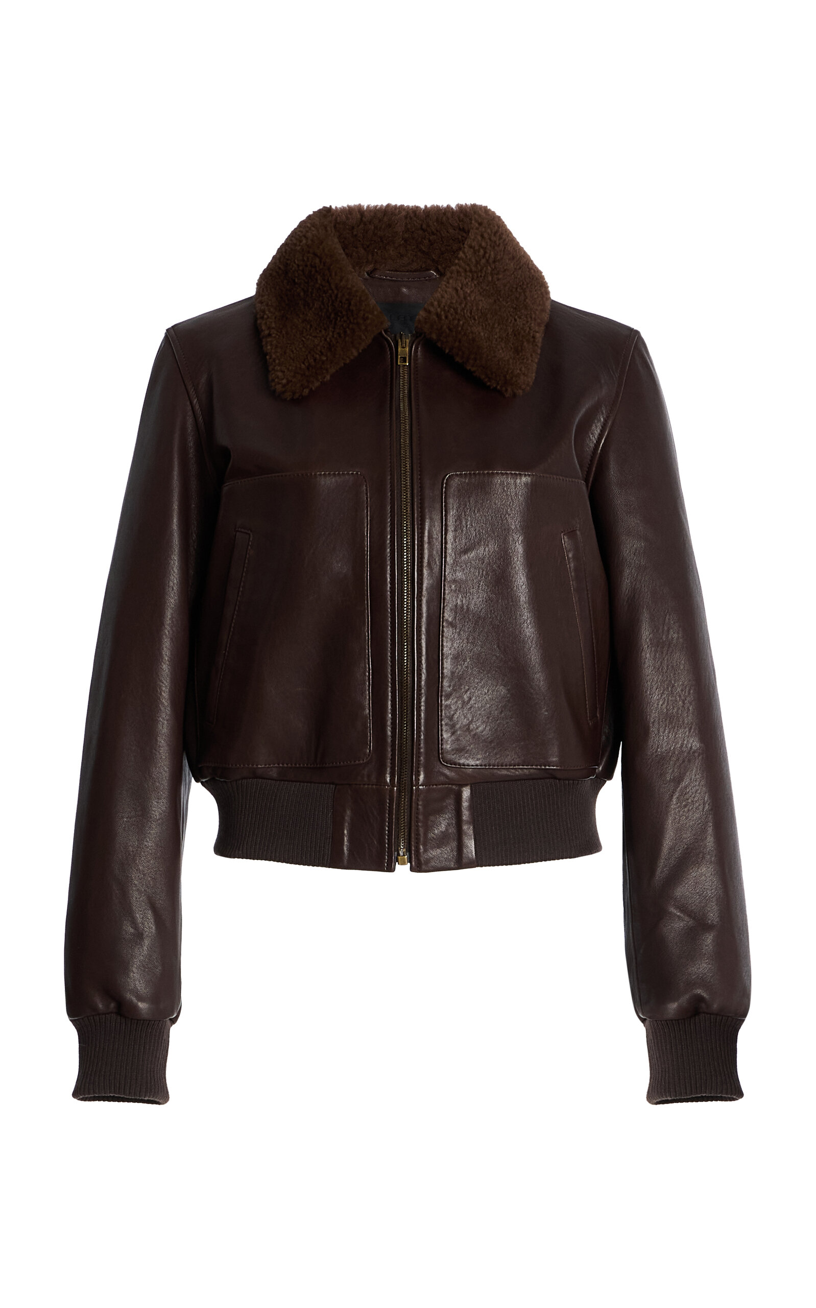 Tom Shearling-Trimmed Leather Jacket