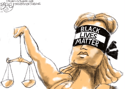 Editorial Cartoon U.S. chauvin george floyd guilty black lives matter