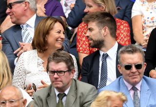 Carole Middleton and Gerard Pique at Wimbledon 2018