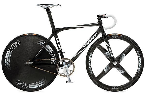 Giant outfitted its track riders