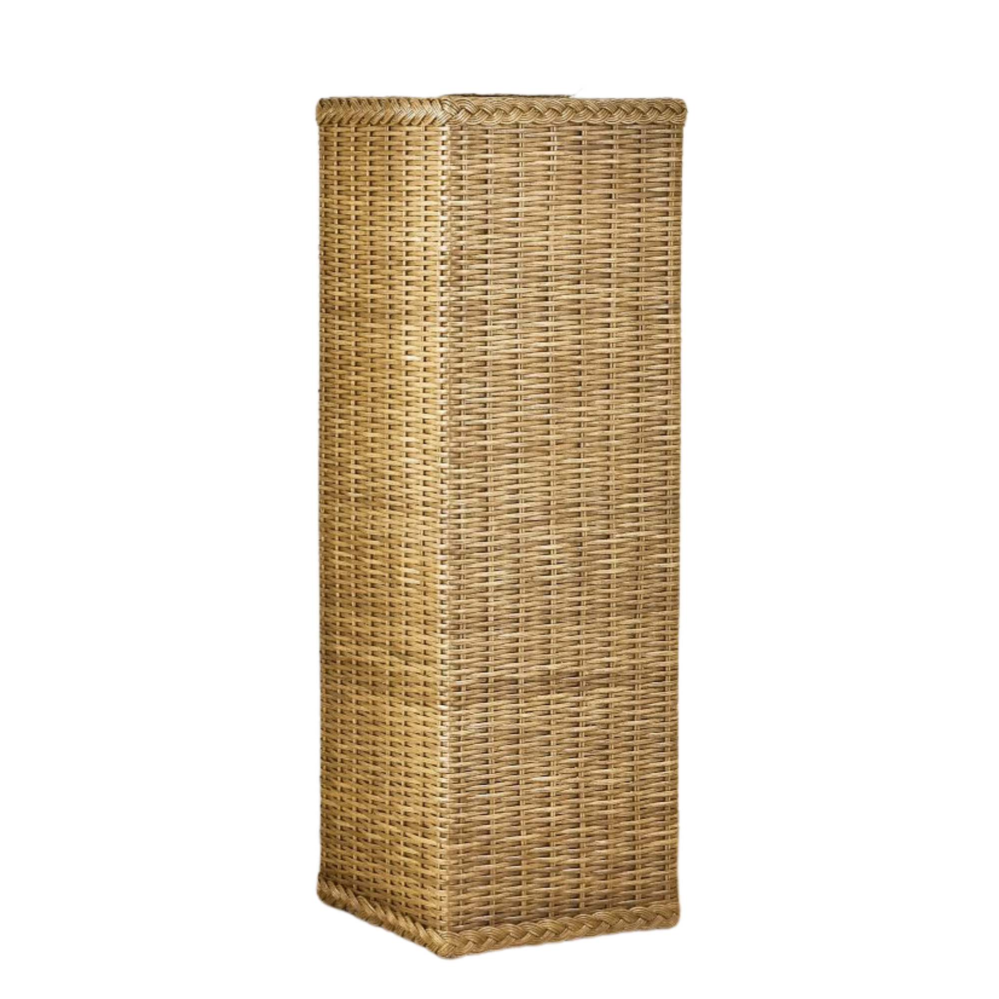 a rattan pedestal