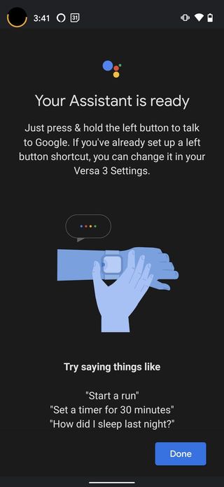 Fitbit Versa 3 Google Assistant Step 10