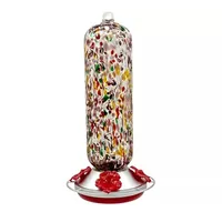 Ultimate Innovations Speckled Glass Hummingbird Feeder Ultimate Innovations Speckled Glass Hummingbird Feeder