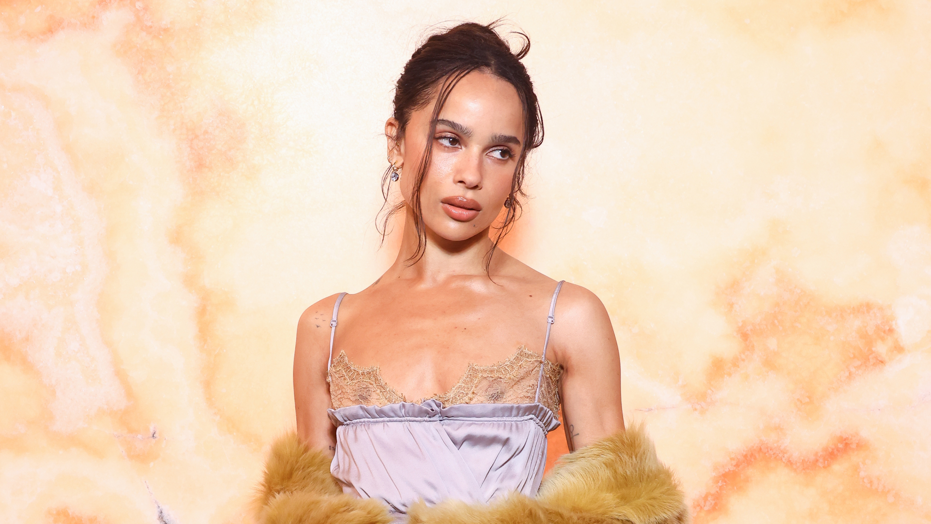 Zoe Kravitz posing in front of the camera. 