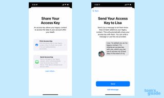 how to set up a legacy contact on your iPhone share your access key