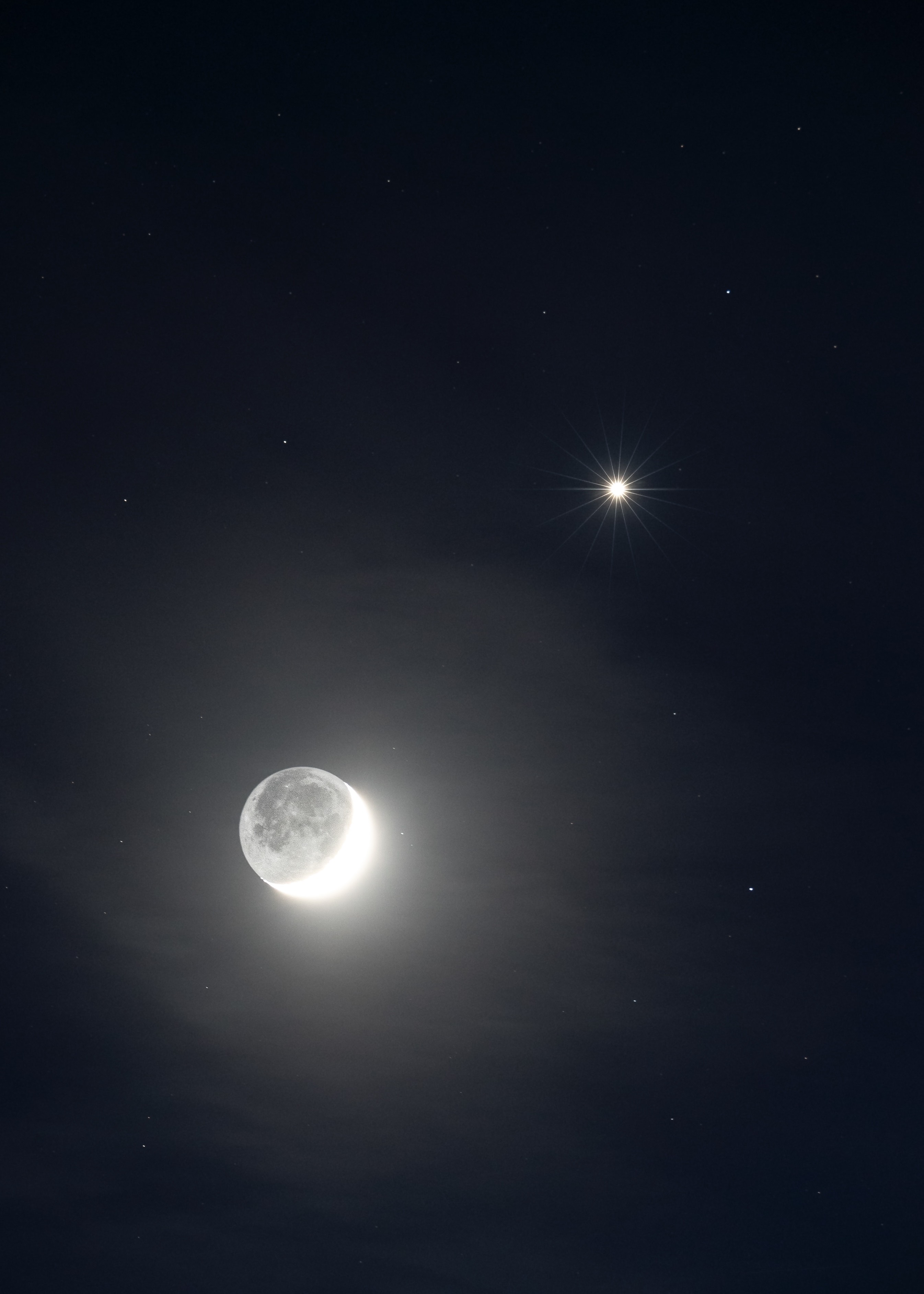 Venus and the moon remove darkness from the evening sky in beautiful pictures from around the globe