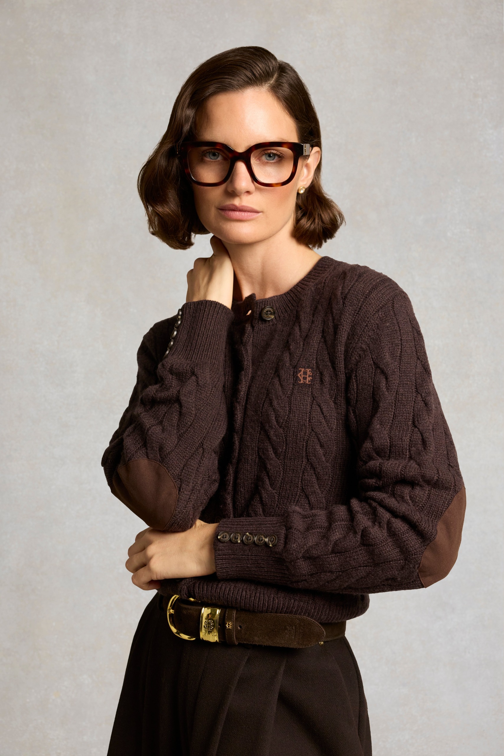 Bourton Cardigan (chocolate)
