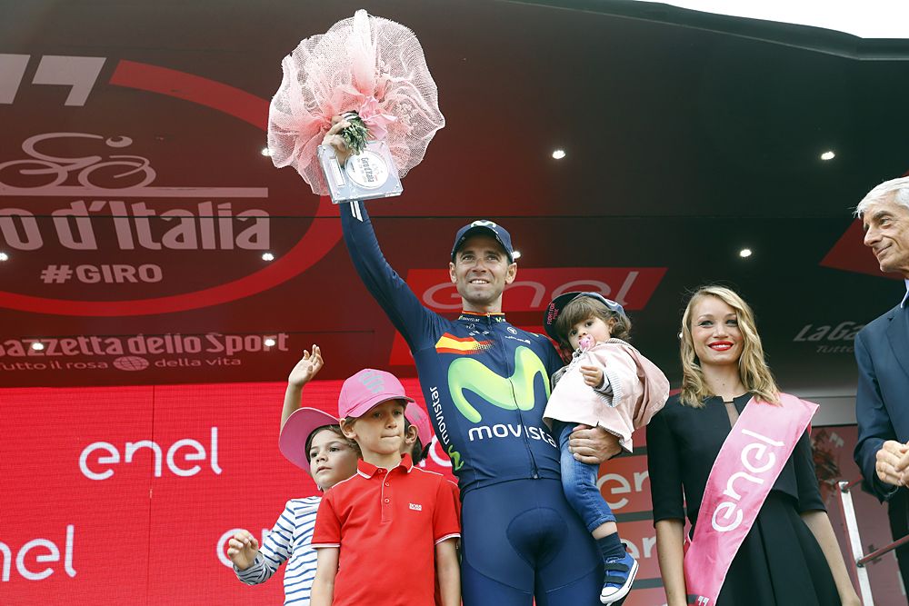 Alejandro Valverde (Movistar) third overall at the Giro d'Italia