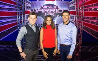 Ninja Warrior UK hosts Ben Shepard, Rochelle Humes and Chris Kamara