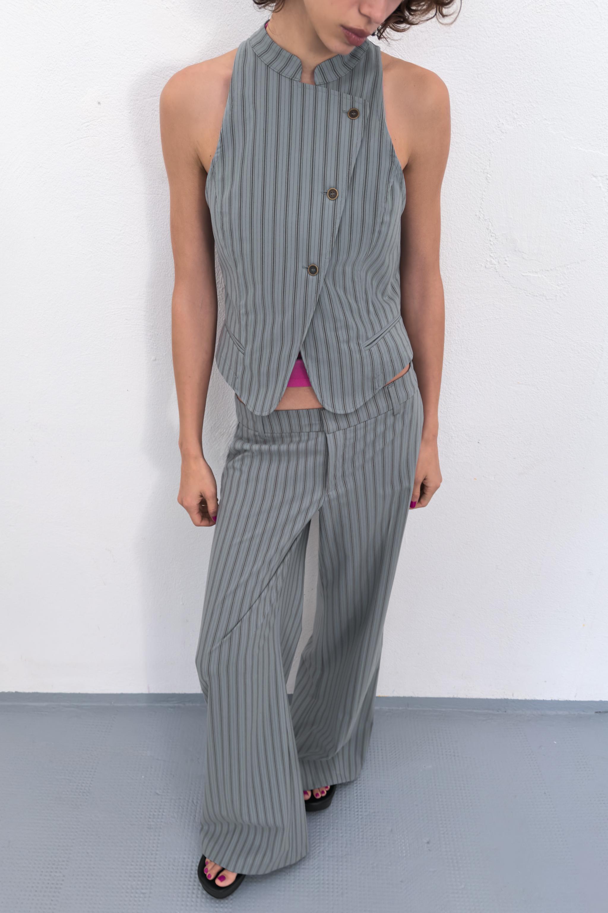 Pinstripe Flare Pants