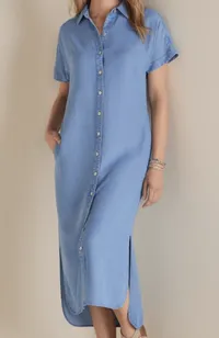 Je Veux Midi Shirtdress, $130 | Soft Surroundings