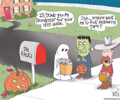 Editorial Cartoon U.S. Halloween COVID Fauci
