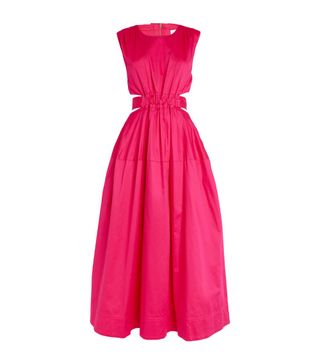 Aje, Pink Zorina Midi Dress | Harrods Uk