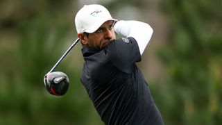 Aaron Rai takes a shot at the Pebble Beach Pro-Am