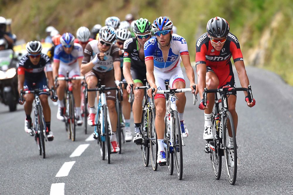 The breakaway in action during stage 14.