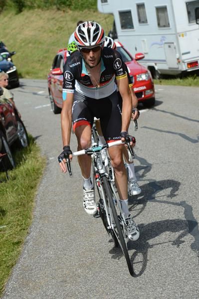 Frank Schleck (RadioShack - Nissan) climbs