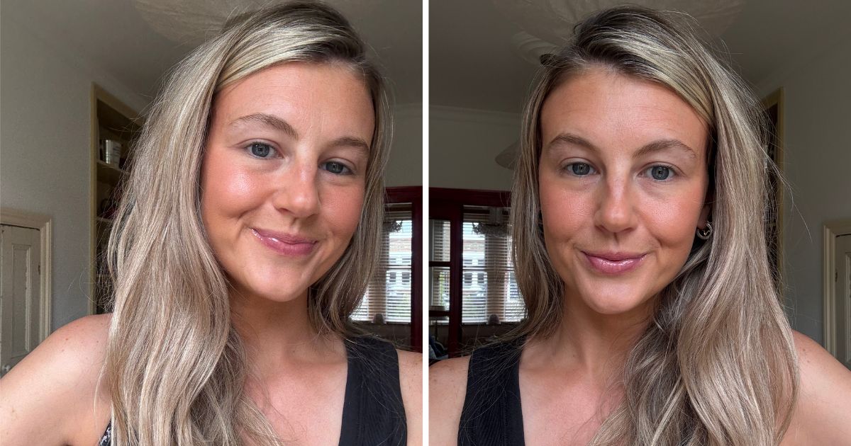 Katie Thomas after doing her instant glow routine